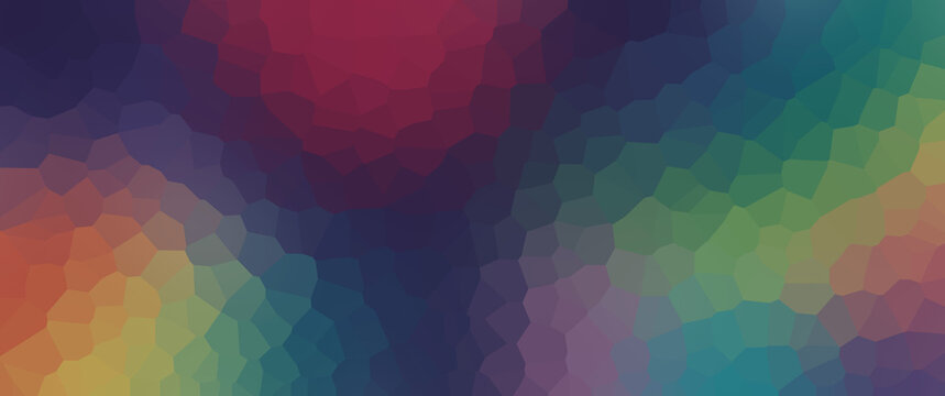Abstract polygonal gradient background in multi color tones