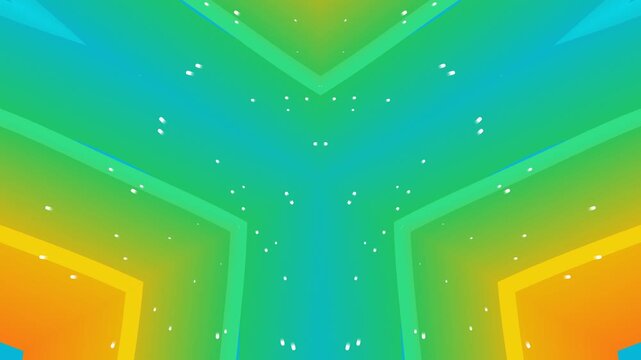 A mesmerizing abstract futuristic corridor with neon lights and particles viewed from a central perspective