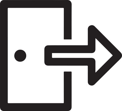 awesome logout icon silhouette