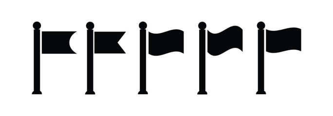 Racing flag icon vector. Race flag icon set. Start and finish crossed flags for game, app, and website, symbol illustration