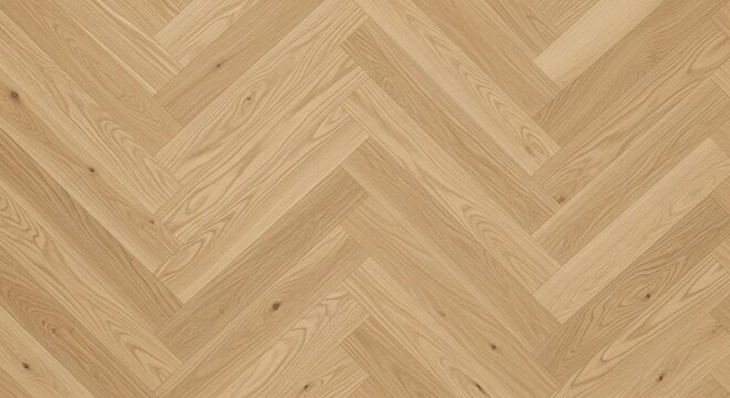 Elegant herringbone pattern of light brown wooden flooring.