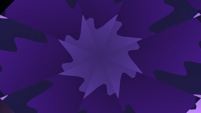 A dynamic abstract wave pattern in shades of purple, swirling around a central starburst shape, creating a mesmerizing visual effect, viewed from a straight-on perspective.