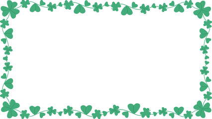 St. Patrick's day background framed with shamrocks