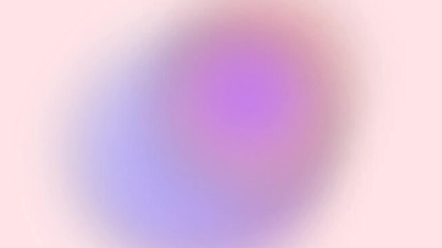 A colorful, blurred blob is seen from a close-up viewpoint in a soft, pastel environment.
