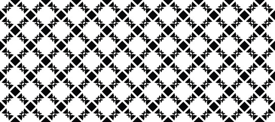 Seamless Black and White Diamond Trellis Pattern: Modern Geometric Grid with Abstract Hourglass Motifs and Repeating Rhombus Shapes for Fashion Print and Interior Decor