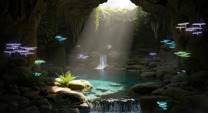 Enchanted Cave Pool - A Glimpse into a Hidden Paradise.
