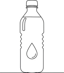 Simple line drawing of a water bottle