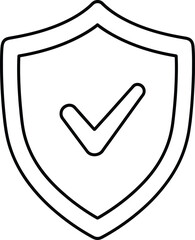 Shield with checkmark symbolizing security and approval
