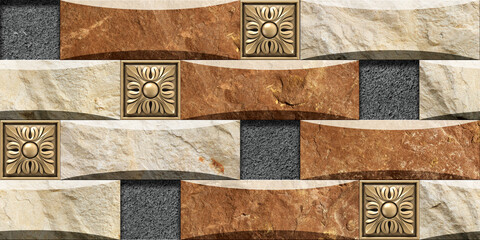 Decorative ceramic tiles for walls with a premium interior look