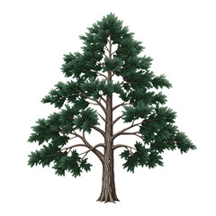 Tall Evergreen Tree with Dense Foliage.