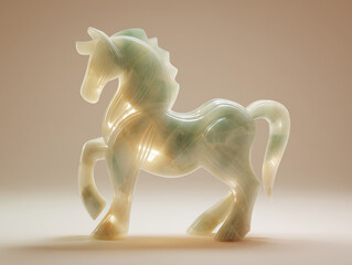 white horse on a white background