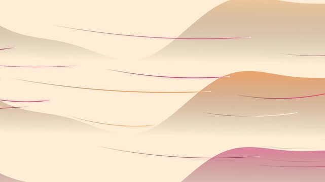 Sweeping wave pattern illustration in soft pastel hues, showcasing fluid motion, abstract shapes, digital art, modern design, and creative expression
