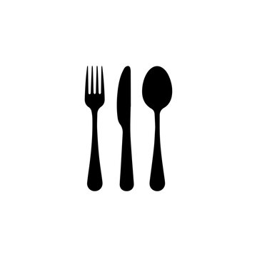 Minimalist Cutlery Silhouette Set Fork Knife Spoon.ai
