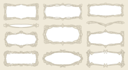 Elegant Celtic Knot Frames and Dividers Collection for Creative Design Projects