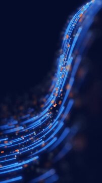 Abstract video footage symbolizing data transmission, 4K resolution.