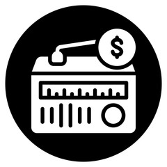 money glyph icon