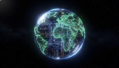 Obraz premium Digital Earth