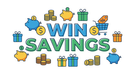 Creative Illustration of Piggy Banks and Gifts Representing Financial Success