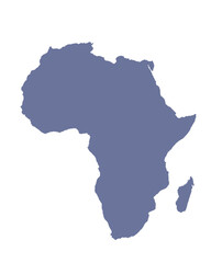 Obraz premium Map of Africa, sign silhouette. World Map Globe. Vector Illustration isolated on transparen background. African continent.