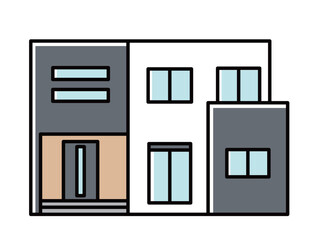 2階建ての戸建て住宅②_カラー