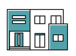 2階建ての戸建て住宅②_単色