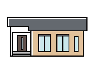 平屋の戸建て住宅①_カラー