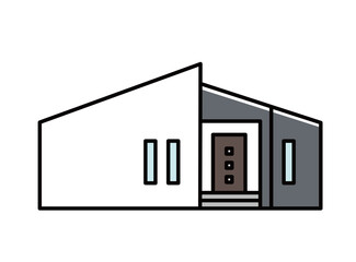 平屋の戸建て住宅②_カラー