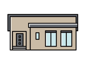 平屋の戸建て住宅③_カラー