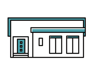 平屋の戸建て住宅③_単色
