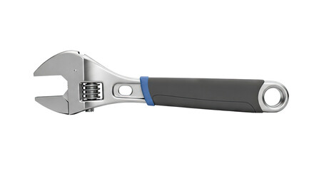 Obraz premium Adjustable Wrench with Grey Handle and Blue Accent