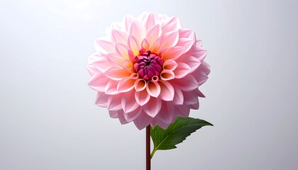 Beautiful pink dahlia flower closeup.