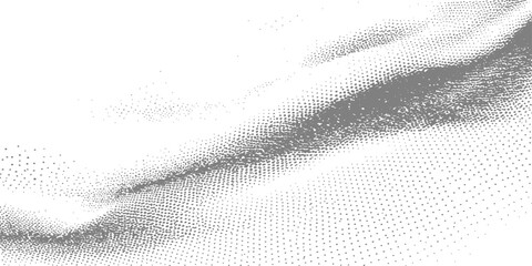 Abstract black and white background featuring a macro detail of textured white fabric with a cold winter snow pattern and shiny ice surface material