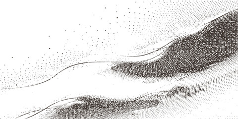 Abstract grunge black and white background with a frozen winter texture featuring a splash of cold water and ice patterns on an old dirty wall surface