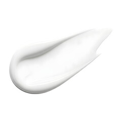 Fototapeta premium A smear of white cream isolated on transparent background