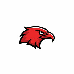 Obraz premium Red Eagle Head Mascot Logo Design.