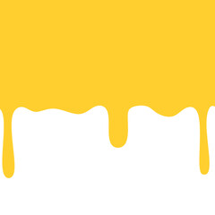 Flowing Melted Cheese Design. Cheese Melt Drip Illustration. Perfect for restaurant menus, snack packaging, food posters