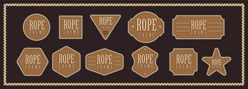 Western shield emblem badge collection on black background