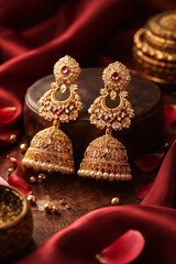 Elevate your jewelry collection with these breathtaking Traditional Jhumkas, a masterpiece of Indian craftsmanship. Designed for the woman who appreciates timeless elegance.