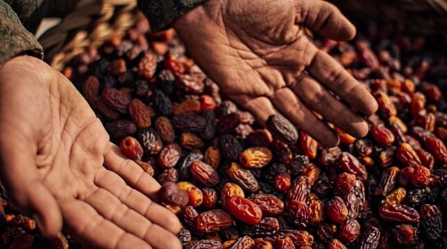 Hands Holding Fresh Dates