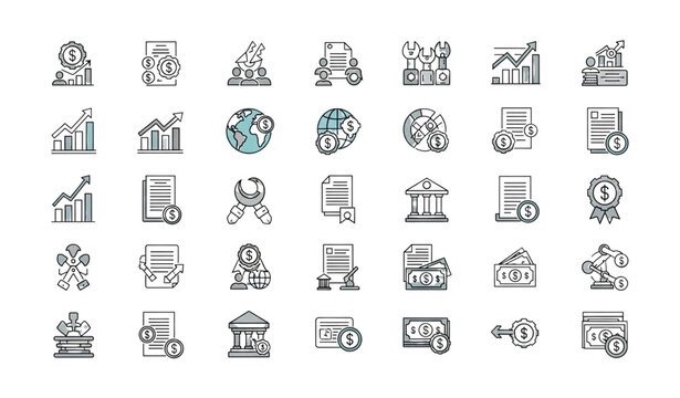 Corporate Business and Finance Modern Vector Icon Pack