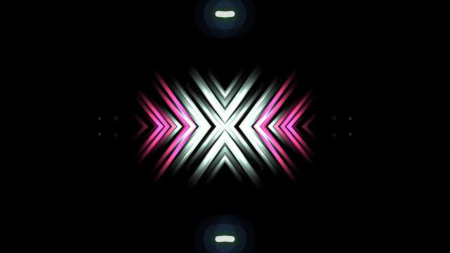 abstract futuristic neon light effect with vibrant colors and dynamic motion graphics on black background for technology theme