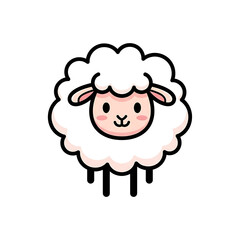 Fototapeta premium Cute sheep face.