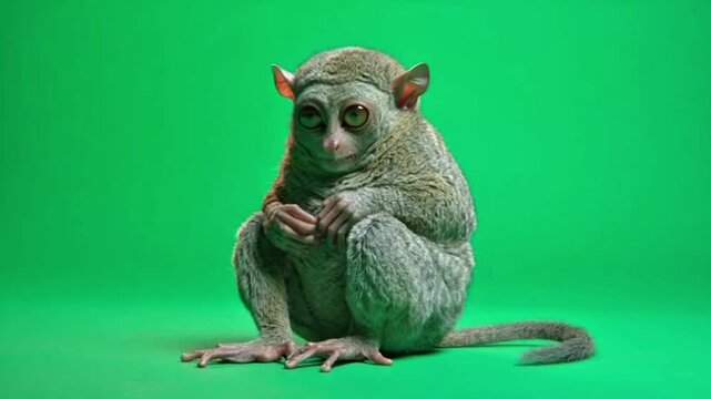 Tarsius on Green Screen Wildlife Footage for VFX