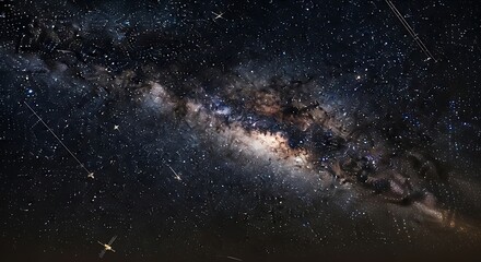 Obraz premium Milky Way Galaxy Night Sky Stars.