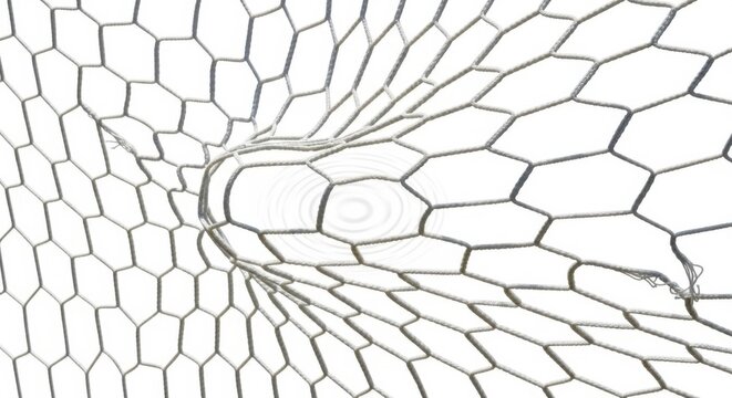 Torn Chicken Wire Mesh with Hexagonal Holes