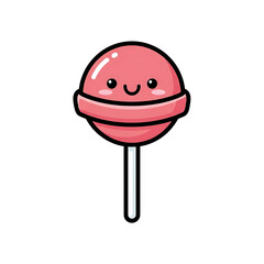 Cute Pink Lollipop Art.