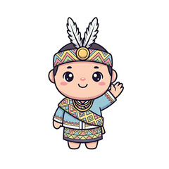 Cute Boy with Ethnic Dress.