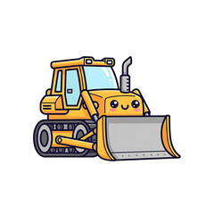Cute Bulldozer Cartoon. (9)