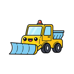Cute Snowplow Cartoon. (8)