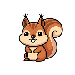 Fototapeta premium Cute Cartoon Squirrel.